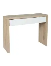 [Artiss] Console Table Storage Drawer Jory White Pine