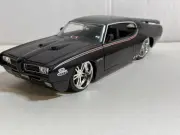 JADA DUB BTM 1969 PONTIAC GTO JUDGE BLACK 1:24 DIECAST MODEL CAR NEW NO BOX