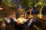 Outdoor Heater Dining Table with Fire Place Gas Bottle Alfresco Patio
