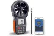 Anemometer w/Wireless Bluetooth, Digital Handheld Wind Speed Meter for Wind Chill, Air Velocity, Temperature, Vane Anemometer Gauge