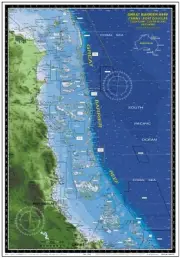 Boating, Fishing, Qld Marine Safety Chart - CAIRNS to LIZARD ISLAND