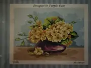 Printed needlepoint tapestry Canvas Only 30x40 cm Yellow Flowers