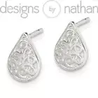 Designs by Nathan | 925 Sterling Silver Sterling Silver Filigree Post Earrings