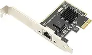 Richer-R PCI-E Network Card for Intel RTL8125,Network Card Desktop Computer Accessory Wired Port PCIE to Gigabit 2.5G 2500M for Half-Duplex,for Windows XP/Win7/8/8/1/10