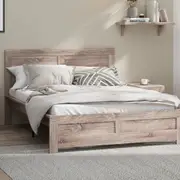 Oikiture Bed Frame Double Size Wooden Frame NEO