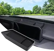 Dashboard Center Console Organizer Tray Compatible with 2024 2025 Toyota Land Cruiser Prado 250 Accessories, ABS Behind Screen Storage Box Dashboard Storage Tray Accessories(Left Hand Drive)