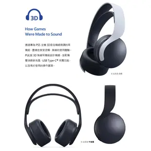 SONY PS5 PULSE 3D 無線 耳機 組 CFI-ZWH1G 午夜黑 白 全新現貨 [ 夯品集 ]