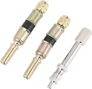 X AUTOHAUX 1 Set 180 Degree Copper Tire Valve Extension with Flexible Plastic 75mm Tire Valve Stem Extension for Car Motorcycle RV Truck Bike