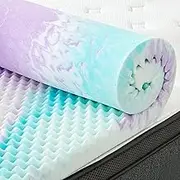 SINWEEK 2 Inch Egg Crate Memory Foam Mattress Topper Twin XL, Twin Extra Long Mattress Pads for College Dorm Single Bed, Pressure Relieve CertiPUR-US Certified,39x80 Inches, Colorful