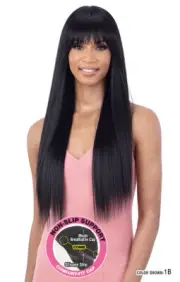 Tangle-free, sleek straight style with a matching bang-ZELDA