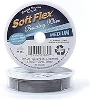 Soft Flex Wire 49-Strand .019" X30'-Satin Silver