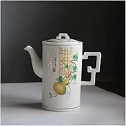 XENITE Tea Kettle Teapot 500ML White Porcelain Teapot Large Capacity Tea Maker with White Porcelain Filter Household Tea Set Single Pot Tea Kettle Teapots