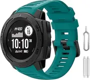 Compatible for Garmin Instinct 2/Instinct/Instinct Esports/Solar/Tide/Tactical Watch Band, Easy Fit Silicone Strap Replacement Wristband