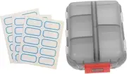 Travel Pill Organizer with Stickers Compartment Small Case for Medication Portable Pill Container for Purse Lightweight and Convenient Pocket Organizer for Travel Essentials