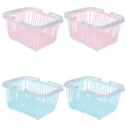 4 Pcs Small Plastic Baskets Shopping Hand Held Storage Condiment