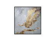 Gold Marble Framed Canvas Wall Art - Small