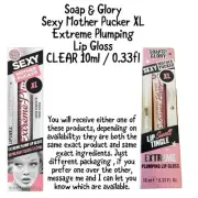 Soap And Glory Sexy Mother Pucker XL Extreme Plump Lip Gloss Super Plumper Clear