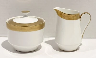 MIKASA HARROW FINE BONE CHINA CREAMER & SUGAR BOWL SET BRAND NEW