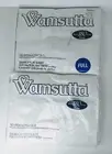 Wamsutta 180 Count FULL Bed Sheet Set Vintage White Double Flat & Fitted Sheet