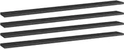 4 Piece Bookshelf Boards Engineered Wood Replacement Panels Storage Units Organizer Display Shelves, Wood Shelf, Melamine Shelf, for Retrofitting Bookcases, High Gloss Black 100x10x1.5 cm