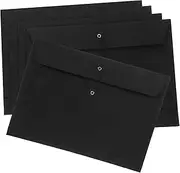Operitacx 5pcs Paper Document Bags A4 Storage Bag Large File Pockets Binder Organizers School Office Supplies