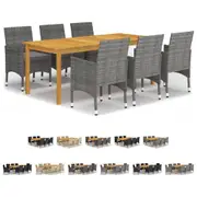 Garden Dining Set Outdoor Patio Dinner Set Seat Multi Colours 7/9 Piece vidaXL