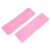 Athletic Sports Yoga Gym Running Elastic Headband Hair Band Pink 2 Pcs