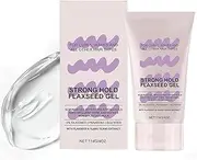 Strong Hold Flaxseed Gel, Extra Strong Scrunch Gel for Defined Curls, Curling Styling- All Natural, Long-Lasting Hold & Natural Shine for Curly Hair, Coily or Wavy Hair (1PC)