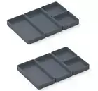 Prepd Cheat Sheets Oven Meal Prep Silicone Baking Divider Trays (Set Of 8) Gray