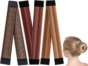 YOKONICO Hair Bun Maker, 3Pack Easy Snap-and-Roll Bun Hair Tool, Magic 21cm Bun Tool, Donut Hair, Perfect Bun Makers Hair Pins French Twist Donuts for Updos Kids Women Ballerina Bun Shaper Easybun (3 Colors) (3Pack)