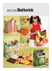 Butterick Sewing Pattern 5338 Reusable Bags Carry Produce Grocery Shopping Bags