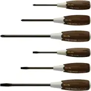 Compact 6PC Non-Slip Screwdriver Set in Clamshell - Perfect for Car Maintenance