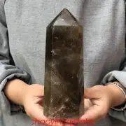 2.13LB Natural Smokey Citrine Quartz Obelisk Quartz Crystal Point Wand XA2925