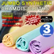 3x Large Size Shammy Chamois Towel PVS Auto Car Home Office Garden Restaurant