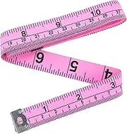 YBVABE Soft Tape Measure 152cm/60inch Double Scale Soft Tape Measure Body Sewing Flexible for Weight Loss Medical Body Measurement Sewing Tailor Craft, Has inches Scale on Reverse Side (Pink)