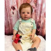 28" Completed Reborn Baby Dolls Toddler Yellow Short Hair Rooted Cloth Body Gift