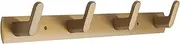 [YUET] 4 Door Hook Coat Bathroom Towel Hooks Wall Mounted Screw in Fixed Door or Robe Hook- Heavy Duty for Wall Hanger - Stainless Steel Holder in Bedroom or Kitchen for Clothes, Hats, (Gold)