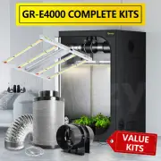 GROZY 120x120x200 Grow Tent GR-E 400W LED Grow Light 6 inch Ventilation Fan Kit