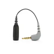 Black 3.5mm to TRRS Smartphone Adaptor for RODE VideoMic iPhone Connection