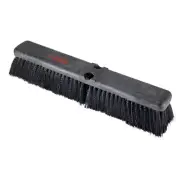 Floor Sweep Push Broom Head Foam Block Fine Bristles Medium Duty Black 18 Inch