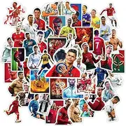 ZiyZiiy Football Star Stickers Ronaldo Sticker Decals |50 Pcs| for Hydro Flasks Laptop Phone Case Computer Water Bottle…