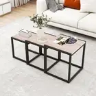 VERFARM Nesting Table Set of 3 Side Table, Modern Minimalist Coffee Table, St...