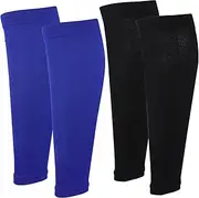 Healeved 2 Pairs Calf Socks Compression Women Legs Sleeve Support Running Guards Calf Stockings Nylon