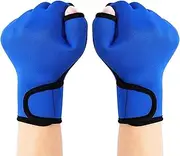 Aqua Gloves - Neoprene Swimming Fitness Paddle Gloves | Water Aerobics Gloves Training for Men, Waterproof Swimming Gloves with Adjustable Carry Strap, Paddle Gloves