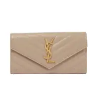 在飛比找Yahoo奇摩購物中心優惠-SAINT LAURENT YSL Monogram 皮革 