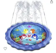Unkenbo Splash Pad Sprinkler Wading Pool For Kids And Toddlers.