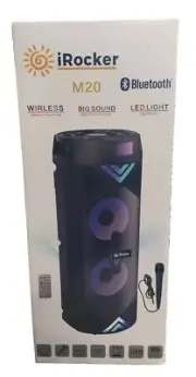 Karaoke Party Machine w/ Wired Microphone, Portable Bluetooth Speaker - NEW