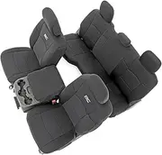 Rough Country Neoprene Front & Rear Seat Covers for 2019-2022 Ram 2500-91043, Black