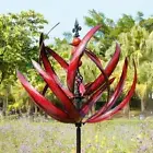3d Wind Powered Kinetic Sculpture Harlow Wind Spinner Metal Windmill Lawn Metal