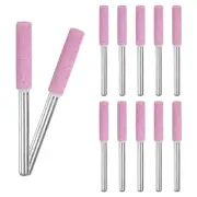 12-Pack 5/32 Inch Titanium Plated Diamond Chainsaw Sharpener [3mm Pink]